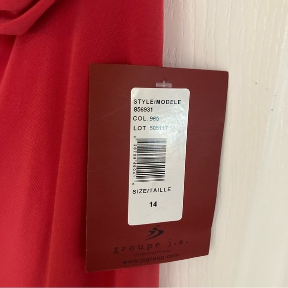 JS Collections Red Strapless Dress - Picture 6 of 12